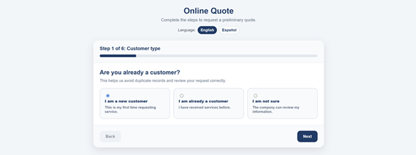 Datos del cliente
